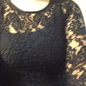 Sheer Black lace long sleeve